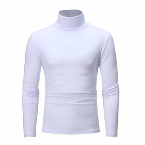 Men's T Shirts 2022 Classic Autumn Winter Turtleneck For Man Man Male Long Sleeve Slim Pullover Pure Color Tops Clothes Camiseta Masculina