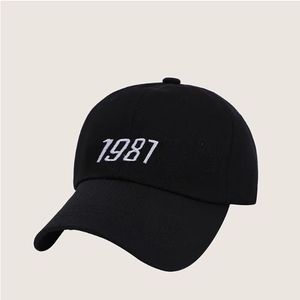 Wholesale 1pc Men's Polyester Baseball Cap With Number 1987 For Outdoor