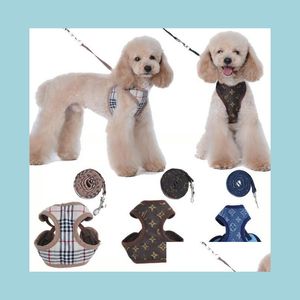 Hundehalsbänder, Leinen, 7 Farben, Hundehalsbänder, klassische Presbyopie, Designer-Buchstaben, Musterdruck, Leinen, Pu-Leder, modisch, verstellbar, für Hunde, Dhtc5