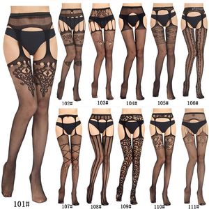 Women Socks Woman Sexy Lingerie Pantyhose Erotic Hollow Out Stockings Tights Mesh Open Crotch Fishnet Panty Bottoming Lntimate Goods For Sex