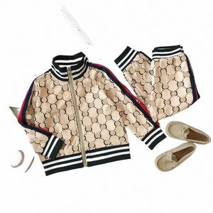kid designer clothe Sets Boys Girls Tracksuits Suit Letters Print 2pcs Designer Jacket Pant Suits Chidlren Casual Sport Clothes 90-140 2 Styles n4Vh#