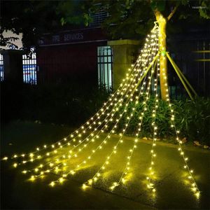 Strings 3.5M LED Christmas Tree Icicle String Light Outdoor Garden Patio Street Hanging Waterproof Star Fairy Garland