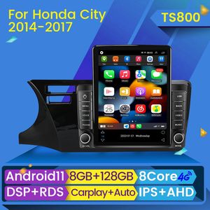 Lettore 2 Din Android 11 Car dvd Radio Stereo per Honda City LHD 2014-2017 Multimedia CarPlay Autoardio Navigazione GPS BT