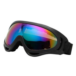 Skidglasögon Vinter vuxna Goggs Imitation Splash Riding Outdoor Sports Eyes X400 Vindtät sand Anti-dimma Black Frame L221022