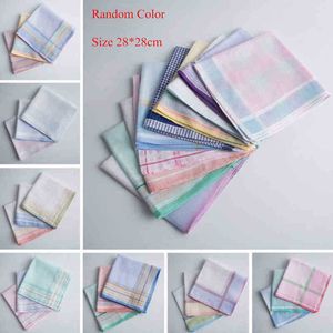 3pcs hankerchief многоцветная клетчатая полоса мужская карманная квадратная квадрат деловой полотенце для полотенца.