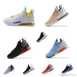 Heren LeBrons 18 Mid Basketball Shoes XVIII EP LOS ANGELES LA Running Shoes By Day Night Empire Jade Melon Tint Sports sneakers Trainers Sneaker Maat 40-46eur