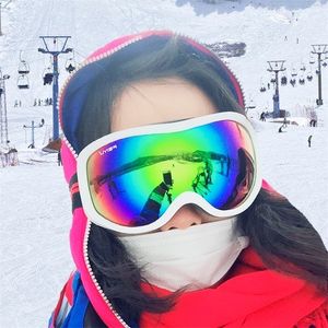 Skibrille für Erwachsene, Snowboard, Antibeschlag, UV400, Schneemobil, Sonnenbrille, vergoldet, Motocross, Off-Road-Brille, Helmmaske, Männer und Frauen, 221020