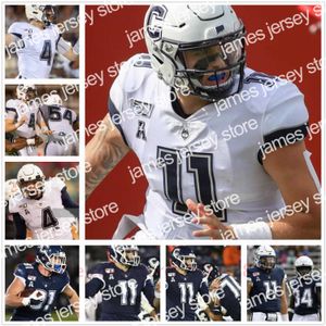 Custom UConn Huskies Football Jersey College Kyle Buss Mike Beaudry Jack Z