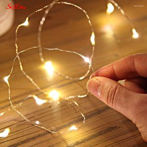 クリスマスの装飾は、バッテリーで駆動される弦楽灯を導入しましたusb fairy light 10m 5m 2mシルバーワイヤーガーランドホームウェディングパーティー装飾5z