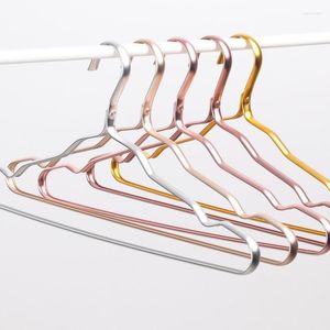 Hangers & Racks 10pcs/lot Aluminum Alloy Anti-skid Hanger For Clothes Water Resistant Windproof Strong Metal Shirts Dress Coats