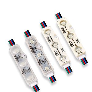 Ultrasonic Seal Injection LED -moduler 5050 SMD 3LED RGB Vattentät LED -modul IP67 DC12V Transparent lins för signal Annonsdesign