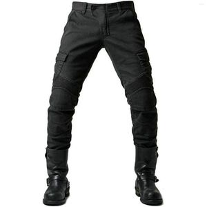 Men's Pants Motorcycle Protective Casual Trousers Men's Jeans Breathable Wear-resistant With 2 Pairs Of Hip Knee Protectors Removable