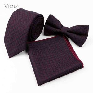 Hot Fashion Striped Plaid Das Set Mens Suit Butterfly Bow näsduk Set Classic Pocket Square Accessory Gift Casual J220816