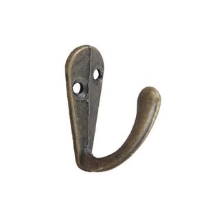 Ganci Rails All'ingrosso- Appendiabiti a punta singola Cappotto Accappatoio Borsa Cappello Gancio Appendiabiti Bronzo antico 3,4 Cm X 1,4 Cm 1 3/8 