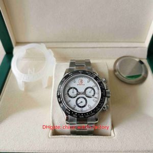 Ultra-thin Mens Watch V4 Version 40mm x 12.5mm Cosmograph 116500 Panda Chronograph Ceramic Bezel CAL.4130 Movement Mechanical Automatic Watches Men's Wristwatches