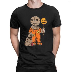 Męskie koszulki Trick r SAM dla mężczyzn kobiety Halloween dynia