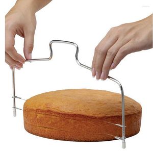 Bakeware Tools Double Line Cake Cutter Stainless Steel Slicer Adjustable Pastry Decorating Mold Kitchen Baking Tool