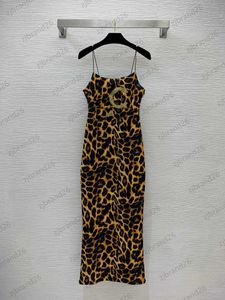 S-XXL großes Kleid für Frauen, sexy Slip-Kleid, vergoldete Buchstaben, Logo, schlanke Sling-Kleider, Stretch-Stoff, Mantel, Leopard, 3 Farben, Sommer-Designer-Frauenkleidung