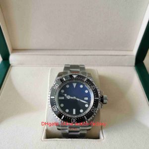 슈퍼 버전 남성 시계 44mm Sea-Dweller 126660 D-Blue Luminova 방수 시계 904L 스틸 세라믹 Cal.3235 운동 기계 자동 남성 손목 시계