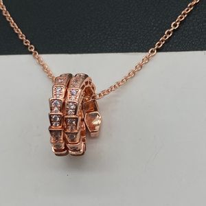 Luxurys Desingers Necklace Silver Snake Plated Light Bone Full Diamond Pattern fashion 3 Colour Necklaces Couple nice cool