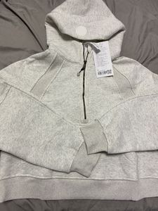 Lululemens tüplü yarım zip kapüşonlu kadın yoga takım elbise tasarımcısı kapüşonlu sweatshirt bayanlar spor giyim spor giyim açık hava sporları koşu kapüşonlu kalın en kaliteli lulus limon