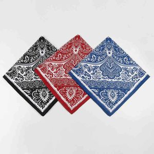 3pccotton nerkowca kwiat Hiphop Bandana For Women Men Pocket Outdoor Sport Sport Square Głowa Szalik