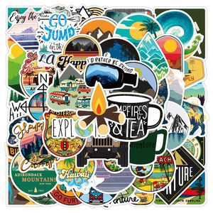 50PCS INS Style Outdoor Landscape Stickers Aesthetic California Decals Sticker To DIY Luggage Laptop Bike Skateboard Phone Car w-694