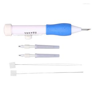Storage Bags Embroidery Pen Set Punch Needle Kit ABS Plastic For Knitting Sewing