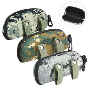 Sunglasses Cases Bags Portable Sunglasses Box EVA Glasses Case Tactical Camo Molle Eyewear Holder with Buckle EDC Pouch Storage Bag for Outdoor Sports L221021