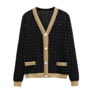 Designer Womens Sweaters Classic Vintage New Knitted Cardigan Female Chic Casual Sweater Coat Office Lady Slim Knitwear