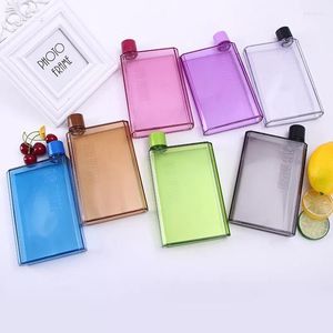 Water Bottles A6 Paper Cup Botlte Flat Bottle Bpa Free Clear Book Portable Pad Drinks Kettle Notebook