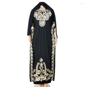 Ethnic Clothing Dashiki Black African Clothes Bazin Riche Sexy Short Sleeve Robe Evening Abaya Dubai Boubou Muslim Dresses Women And