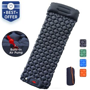 Outdoor Pads Sleeping Pad Camping Ultralight Inflatable Mattress with Pillow Mat Folding Bed Travel Cushion Hiking Trekking 221021