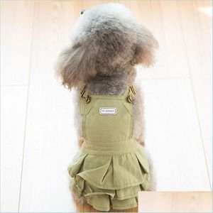 Hundkläder Dogälskare Rompers Spring and Autumn Thin Style Pomeranian Teddy Small Dogs Clothes Pure Color Pets leveranser 35 5xp ff D DHJ0C