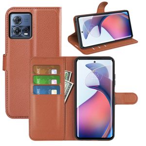 Leather Phone Cases For MOTO S30 X30 G62 G42 G52 G22 G32 G Stylus Power Edge 30 20 Pro Lychee Litchi Wallet Case with Card Slots