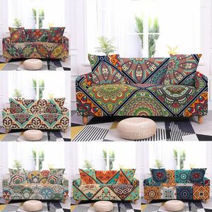 Fodere per sedie Stretch Bohemian Mandala Plaid Sofa Cover per mobili da soggiorno Fodera angolare componibile 1/2/3/4 posti Custodia elastica