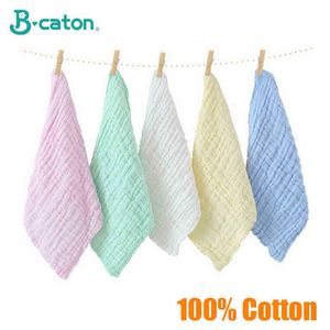 5Pcs Baby Bath Towel 100 Cotton Mousseline Squares 6 Layers Mesh Kid Wash Towel Face Wash Wipe Hand Soft Newborn stuff Handkerchief J220816