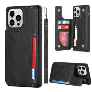 For iPhone 13 Pro Max Cases Shockproof PU Leather Card Slots Holder Wallet Cover For iPhone14 12 11 XS XR X 8 7 6 Plus Flip Kickstand Phone Funda