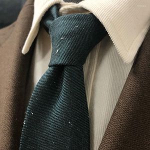 Bow Ties 6cm/7cm/5.5cm Retro Wool Neck Men Skinny Necktie Striped Knitted Tie For Business Green Red Groom Neckties NZ176