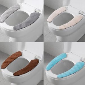 화장실 덮개 겨울 따뜻한 두꺼운 부드러운 쿠션 더 Closestool Washable 매트 O 쉐이프 패드 Bidet 커버