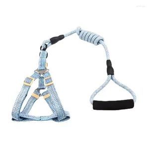 Hundkrage Walking Harness Breattable Chest Back Traction Rope Set för liten stor husdjursprodukt