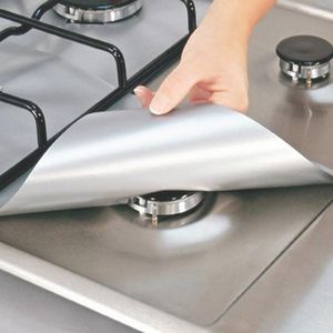 Table Mats 4pcs lot Foil Gas Hob Protector Liner Pad Reusable Non Stick Dishwasher Tableware Padding Mat