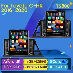 DVD de carro DVD Radio Video Player para Toyota Chr C-HR 2016-2019 Tesla Multimedia Android 11 DSP Auto CarPlay 2din