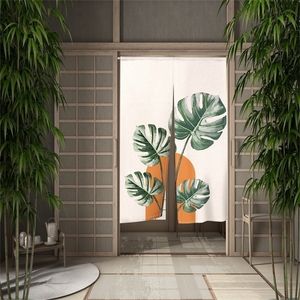 Rideau japonais porte imprimée cuisine porte porte de porte décorative plante de drapes simples de restauration de café noren personnaliser
