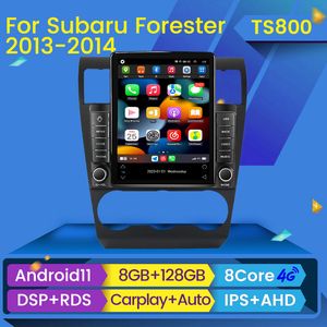 Android 11 Car DVD Radio Player 2Din för Subaru Forester XV WRX 2012-2015 Tesla Style Multimedia Navigation GPS Head Unit BT BT