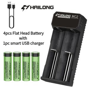 3 V mAh Flat Head Full Capacity Battery Battercell med st USB Smart Charger