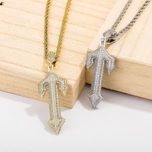 Pendant Necklaces The Hook Jewerly For Women Full Iced Out Cubic Zirconia Dating Fation Accessories