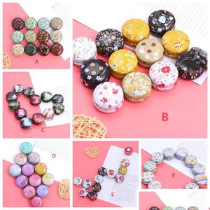 Storage Bottles Jars Mini Jewelry Candy Storage Bottles Mticolor Tinplate Jar Empty Tin Can Metal Lid Handmade Scented Candle Box Dhdwf