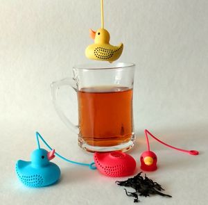 Yeni Silikon Çay Infusers Duckling Çay Makinesi Hayvan Fil Tembellik Yaratıcı Kum Saati Ördek Filtresi Mini Bölüm