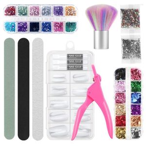 Nail Art Kits Tools Set For Professionals Gel Polish Brushes French False Extension Builder Tool Decoration Tips
